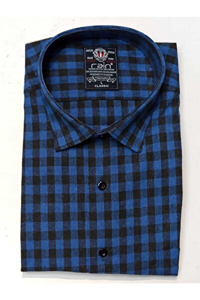 Rain Exclusive Rahat Kalıp Tek Cepli Kışlık Kareli Retro Gömlek