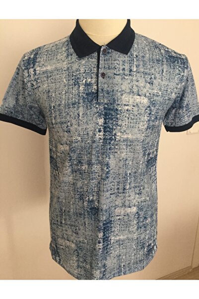 Triko Havacı Desenli Erkek Polo Yaka Tshirt