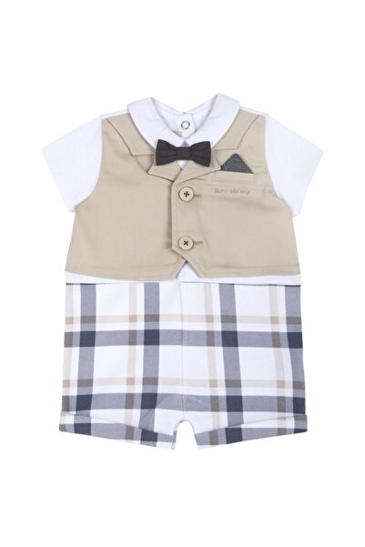 Chicco Bow tie and Vest Set short jumpsuit baby boy