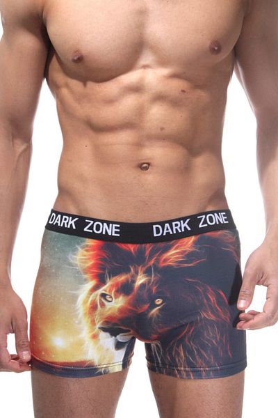 darkzone Ανδρικά 3D μπόξερ με σχέδιο λιονταριού