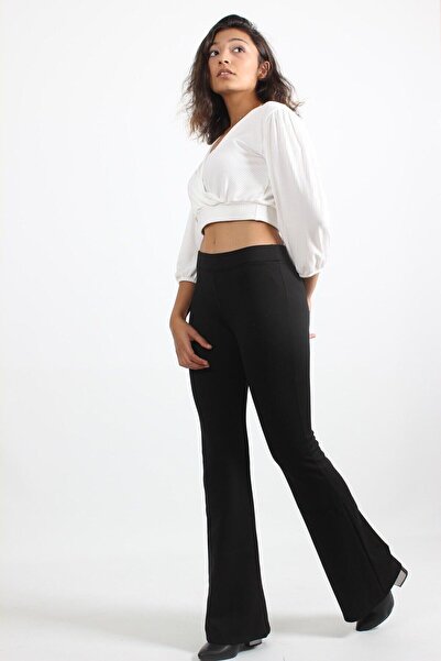 AYSU بنطلون نسائي واسع الساق من قماش الليكرا للغوص 4 مواسم