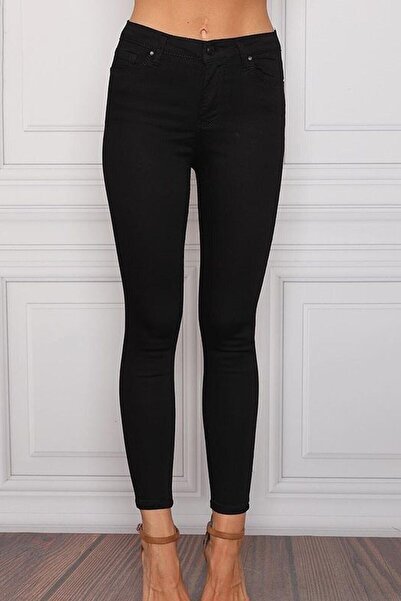 Ramrod Чорні джинси-скінні з високою талією