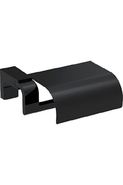 Tema Premium Mat Siyah Kapaklı Tuvalet Kağıtlığı