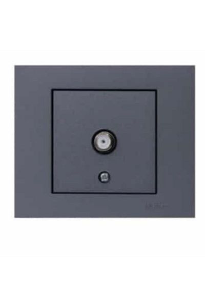 OVİVO 10 Pieces Ovivo Grano Smoked TV Socket F Connector Frame Included 10 Pack/set