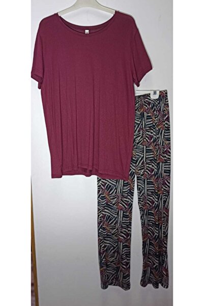 Koza Kısa Kollu Günlük Ev Giyim Pijama Takımı