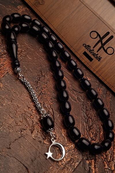 OTTOTESBİH Capsulă cu ciucuri argintie pentru bărbați, 8x12 mm, croială mărgele de rugina focului