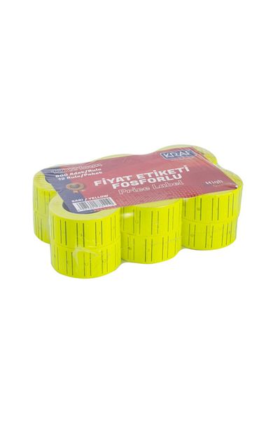 KRAF Yellow Motex Label - 12x21 Mm, Highlighter