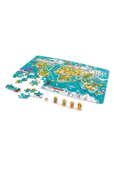 Hape 2in1 Dünya Turu Yapboz Ve Kutu Oyunu