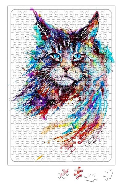 Baskı Dükkanı Trius Animals Gato Colorful Cat Cat Puzzle 240 Piece Jigsaw