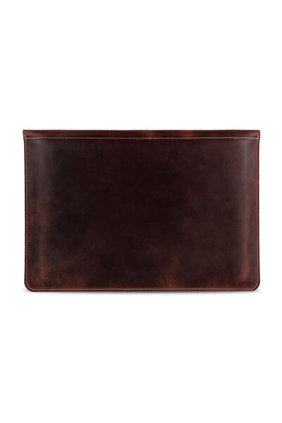 LONDO Γνήσια δερμάτινη θήκη με κόμπους για Macbook Pro και Air 13,3/13 ιντσών - Κανέλα