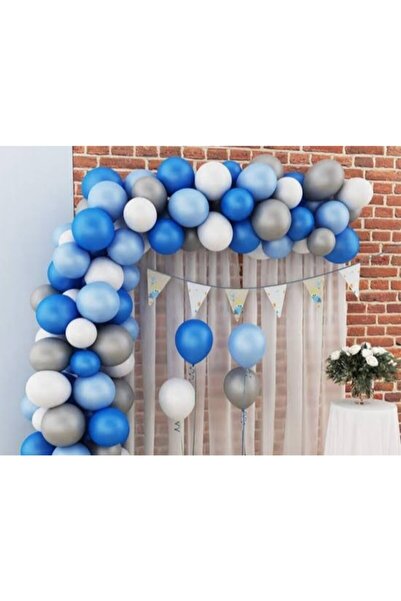 Kalisan 30 بالونًا باللون الرمادي والأزرق الداكن والأزرق الداكن