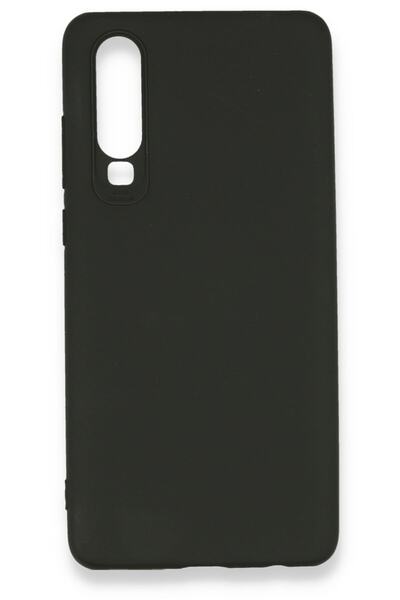 Nevarium Huawei P30 Kılıf Yumuşak Dokulu Silikon Premium - Siyah