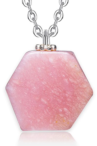 Tesbih Atölyesi Certified Natural Pink Opal Stone Necklace