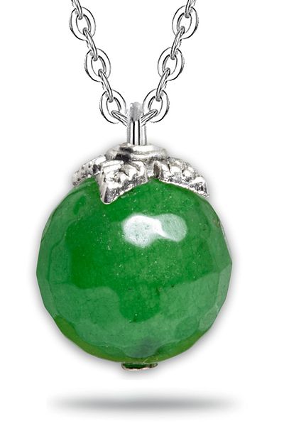 Tesbih Atölyesi Certified Faceted Natural Aventurine Stone Necklace