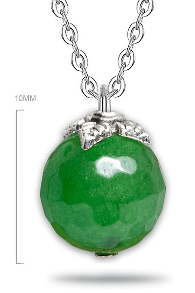 Tesbih Atölyesi Certified Faceted Natural Aventurine Stone Necklace