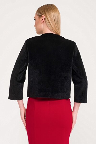 SpringStore Siyah Kürk Abiye Ceket