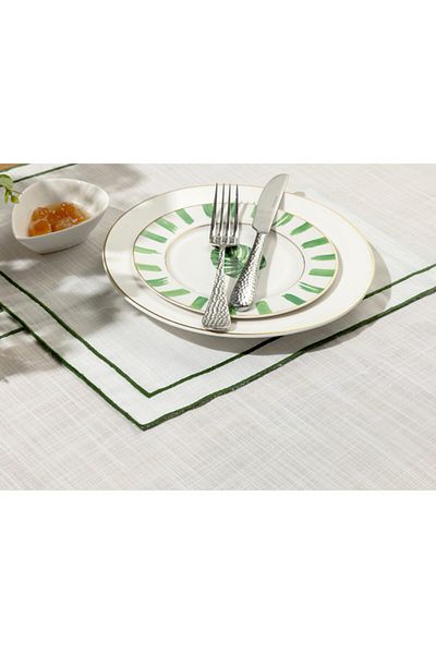 English Home Desire Soapman Tropical Poliester Set de 2 - American Service, 35x50 cm, alb-verde