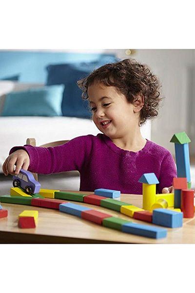 Melissa & Doug مجموعة مكعبات خشبية من دوج - 100 قطعة (10481)