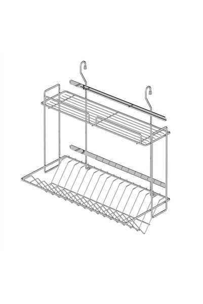 STARAX Krom Askılı Tabaklık Bardaklık (S-4018-C)