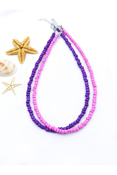 DENİZDENAL Kum Boncuk Kolye 2 Li Model