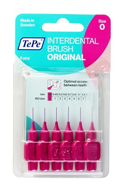 TePe Arayüz Fırçası Blıster 6 Lı Pembe 0,4 Mm