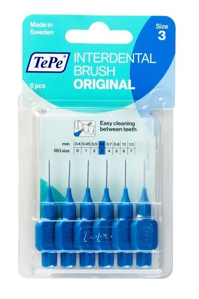 TePe Interface Brush Blister 6 Pieces Blue 0,6 Mm