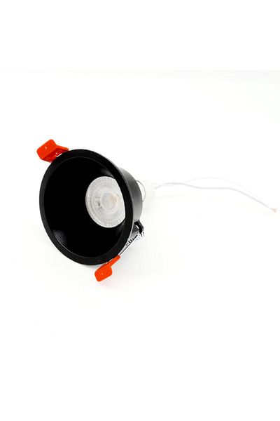 Sunlight وحدة إضاءة LED سوداء مجوفة من Pliton Casting مع لمبة بيضاء Gu10