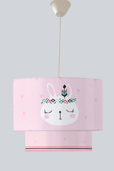 Bebaks Rabbit Patterned Feather Baby and Children Chandelier