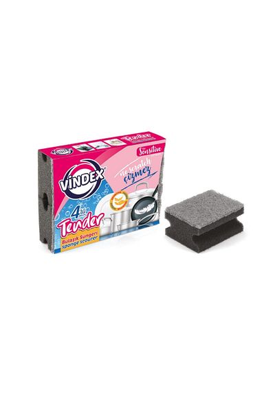 Vindex Tender Inox (NON-SCRATCH) Dish Sponge Set of 4