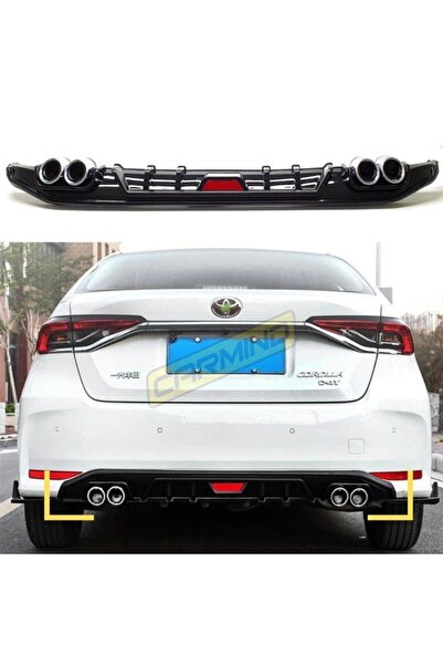 Carmind Toyota Corolla Arka Tampon Difüzörü Piano Black 2019-2021