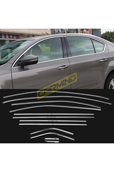 Carmind Skoda Octavia A7 Krom Cam Çerçevesi Set 2013-2019 (12 Parça)