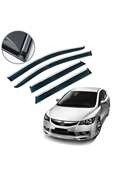 Carmind Honda Civic Fd6 Krom Çıtalı Cam Rüzgarlığı 2006-2012