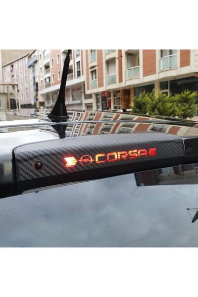Carmind Opel Corsa D Uyumlu Karbon Arka Fren Stop Lambası Sticker