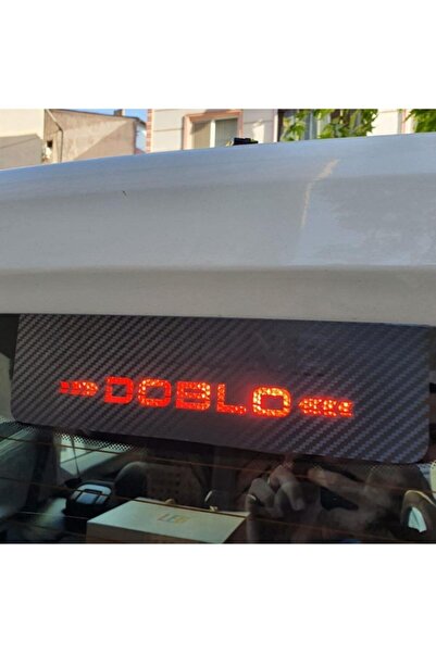 Carmind Fiat Doblo Karbon Arka Fren Stop Lambası Sticker 2011-2020