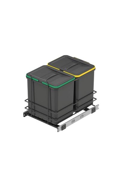 STARAX Bağımsız Tls. Raylı Zemin Bağlantılı Çöp Kovası 16 16 Lt.-antrasit