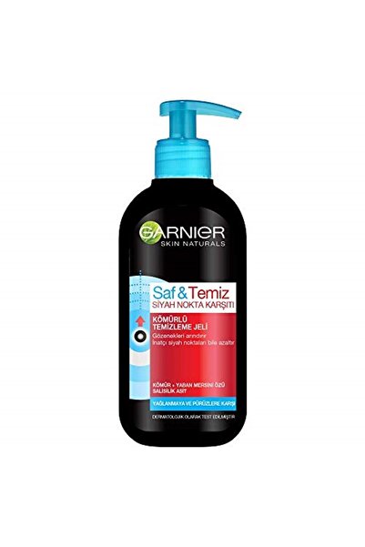 Garnier Skin Naturals Saf & Temiz Siyah Nokta Karşıtı Kömürlü Temizleme Jeli ...