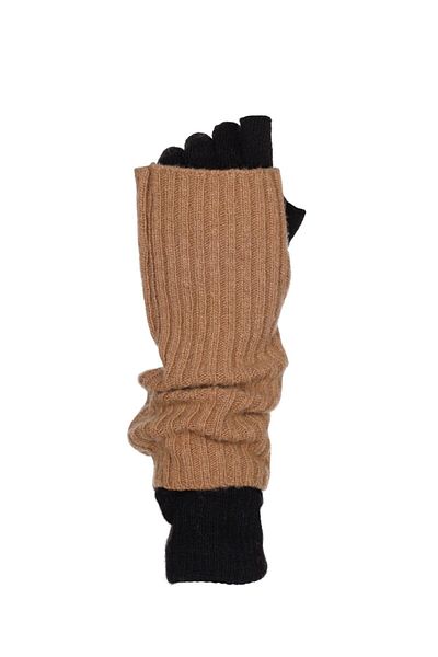 Fonem Women's Wool Cut-Toe Dafne Gloves Fo 5505 Black