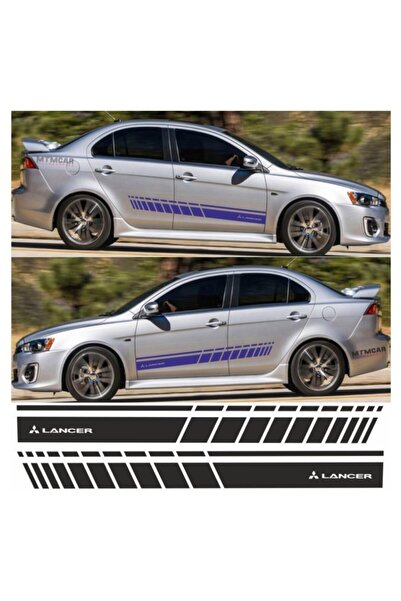 Carmind ملصق سيارة بشريط جانبي من ميتسوبيشي لانسر