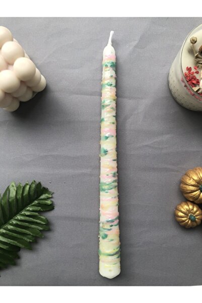 Elif Design Desenli Şamdan Mumu El Yapımı Kokulu Mum