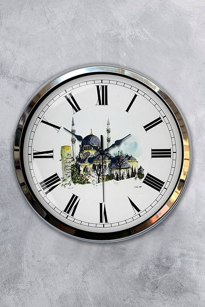 Kasva Concept Δώρο Διακοσμητικό Ρολόι τοίχου με θέμα το Chrome Metal Cami 40 cm