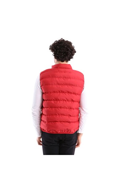 raru Men's Puffer Vest Both Red