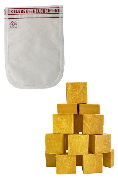 aktarix 10 Molds Handmade Sulfur Soap + Butterfly Thick Bath Scrub