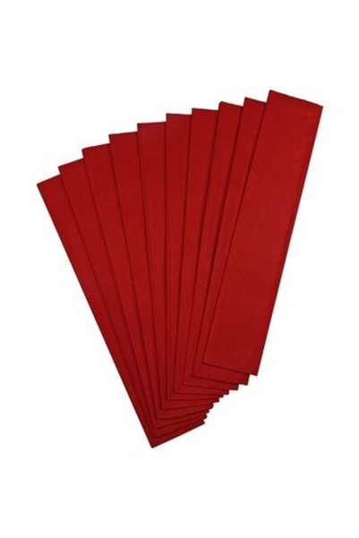 Gıpta Kırmızı Krapon Kağıdı.50x200 Cm. 10 Adet