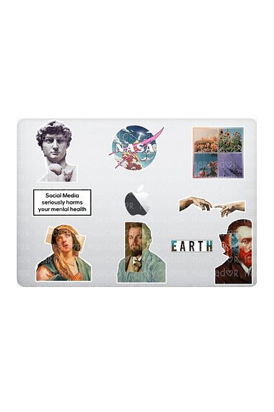 ENGINPRINT Art Art Themed Laptop Notebook Tablet Sticker Set (13 Pieces)