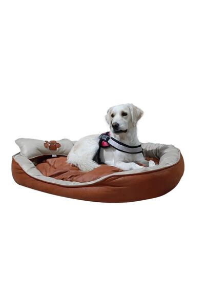 Patili Evler Büyük Irk Köpek Yatağı- 80x110 Cm - Kemik Yastıklı - Xxl