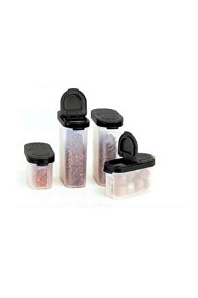 Tupperware Original Black Spice Holder Set - 4 Pieces