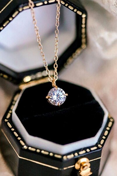 Crystal Diamond Zirconia 1.01 Carat Tektaş Kolye