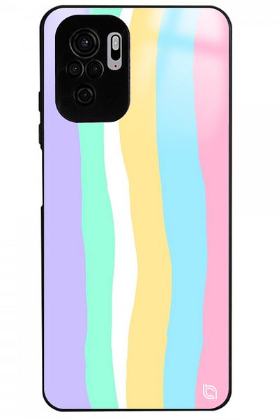 WANNA PROTECT حافظة هاتف Xiaomi Redmi Note 10s Rainbow Premium منقوشة لامعة.