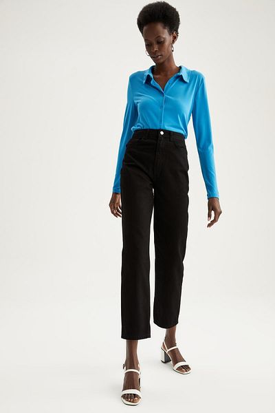 DeFacto Straight Fit Gabardine Trousers