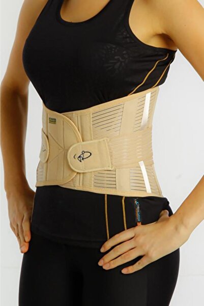 MORSA CYBERG Kadın Ten Lumbocy Lumbosakral Çelik Balenli Korse 26 cm